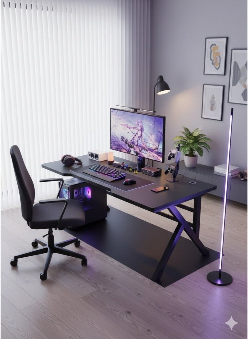 EXPERT Home Gaming Computer Desk, Study Writing Table, Modern Simple Laptop Table for Students, Teens and Adults, Easy to Assemble (Black)EI-105 - Image 5